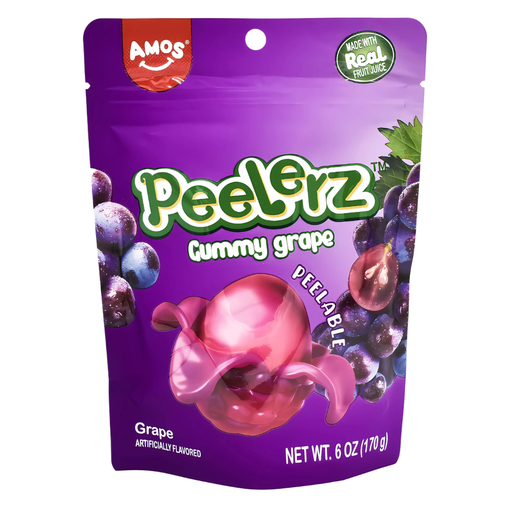 Amos Peelerz Grape Peg Bag 6oz USA (12x170g)