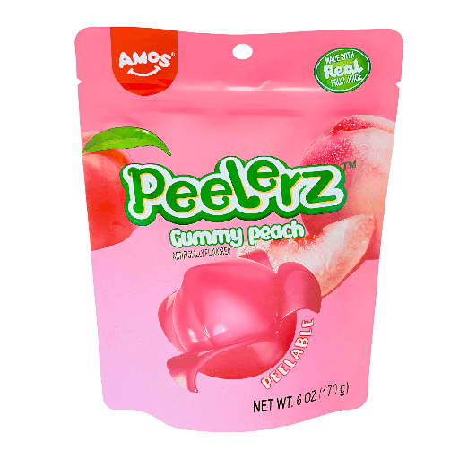 Amos Peelerz Peach Peg Bag 6oz USA (12x170g)