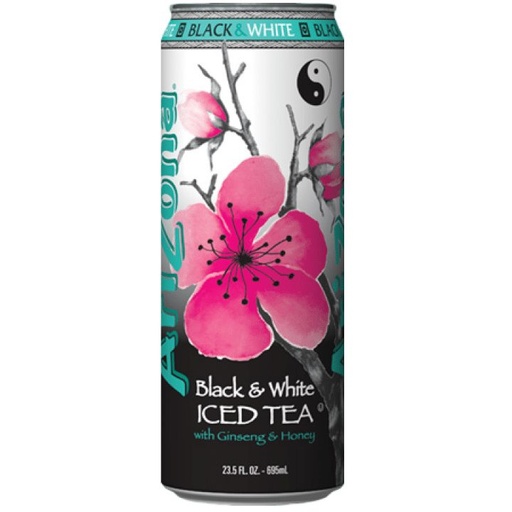 AriZona Black & White Iced Tea Cans (24x650ml) Pack