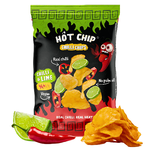 Hot Chip Chilli And Lime Flavour Chips (15x80g)