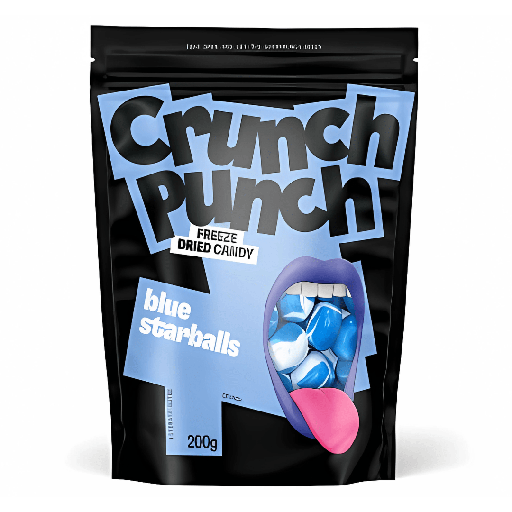 Crunch Punch Freeze Dry Candy Blue Star Balls Flavour (15x100g)