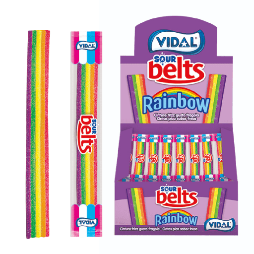 Vidal Sour Belts Rainbow Flavour (150x9g)