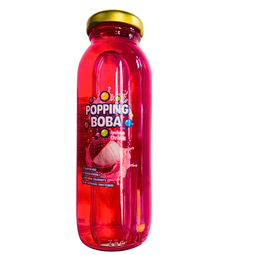 Popping Boba Glass Bottle Lychee Flavour (15 x 230ml)