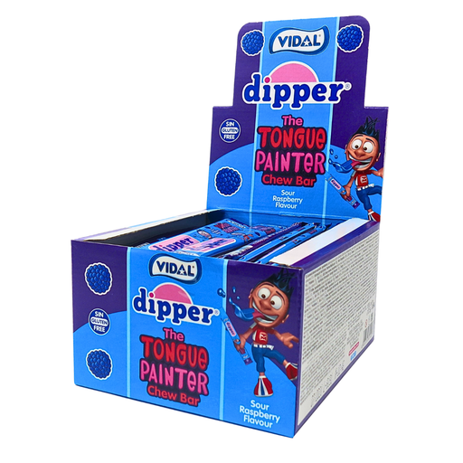 Vidal Dippers The Tongue Painter Chew Bar Sour Raspberry Flavour (100 x 10.5g)