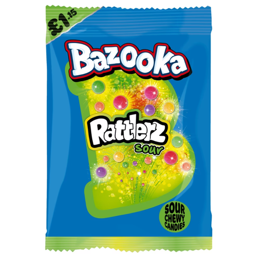 Bazooka Rattlerz Sour Chew Candy (12x100g) (PMP£1.15)