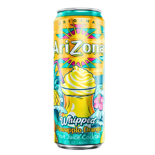 AriZona Whipped Pineapple Orange Flavour USA (24x650ml)