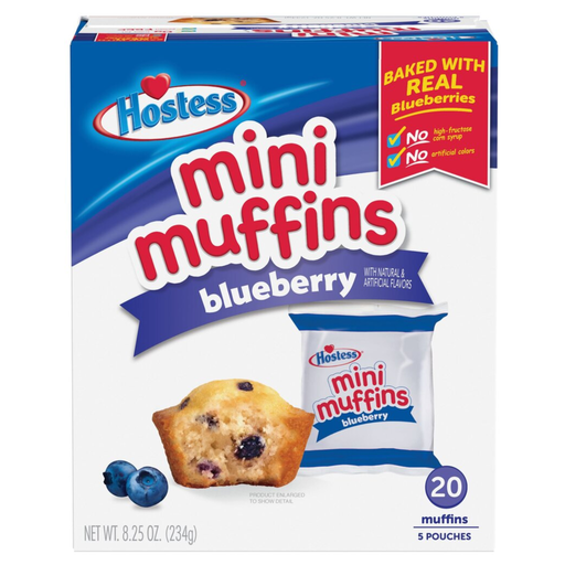 Hostess Mini Muffins Blueberry Flavour USA (1 x 234g) **Single**