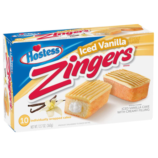 Hostess Zinger Iced Vanilla Cake Flavour USA (1 x 360g) **Single**