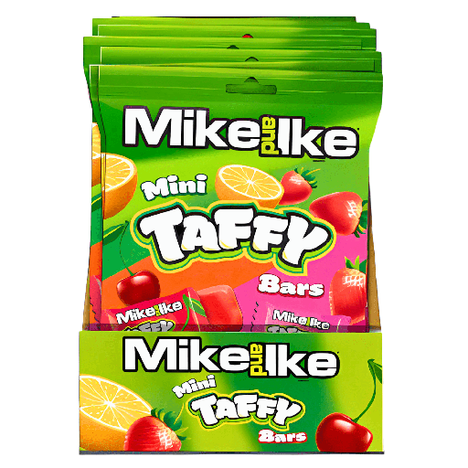 Mike and Ike Taffy Peg Bag (12x108g)