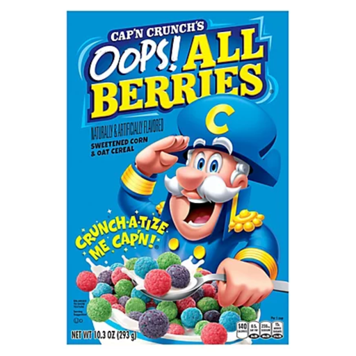 Quaker Captain Crunch Oops! All Berries Cereal USA (12x293g)