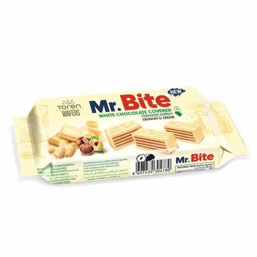 Mr. Bite Hazelnut Wafer With White Chocolate (24 x 38g)