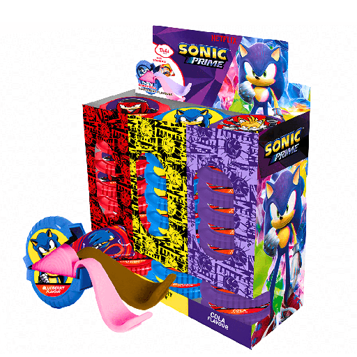 Sonic Prime Gum Roll Chewing Gum With Sticker (24x15g)