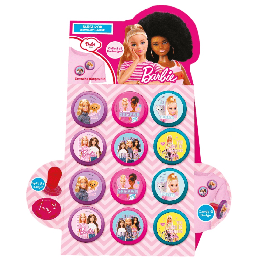 Barbie Badgepop Strawberry Flavour (12x15g)