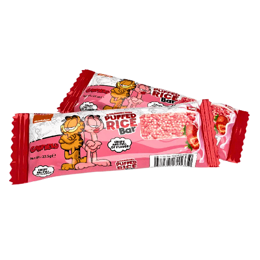 Garfield Puffed Rice Bar Strawberry (24×22.5g)