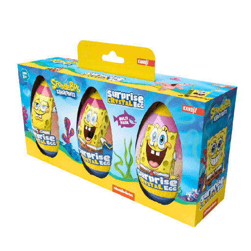 Spongebob Suprise Crystal Egg 3 Egg Pack (3x48g)