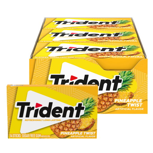 Trident Pineapple Twists Flavour USA (12×14 Sticks)