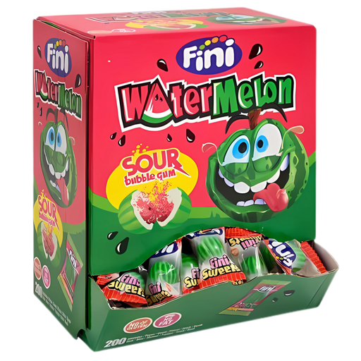 Fini Watermelon Sour Bubblegum (200 Pieces)