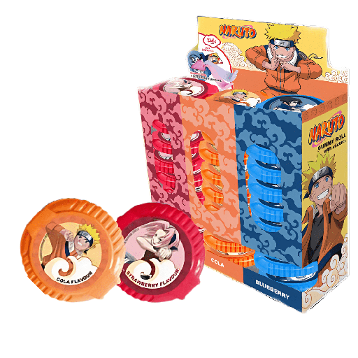Naruto Gum Roll Chewing Gum With Sticker (24x15g)