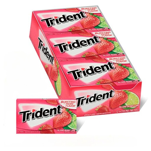 Trident Island Berry Lime Flavour USA (12×14 Sticks)