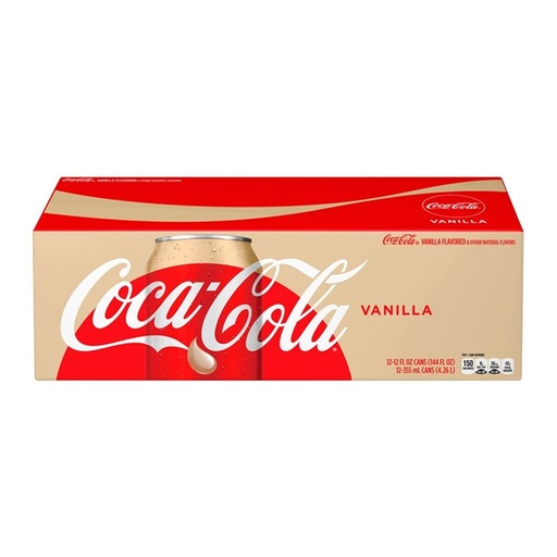 Coca-Cola Vanilla Soda Cans USA 12oz (12x355ml)