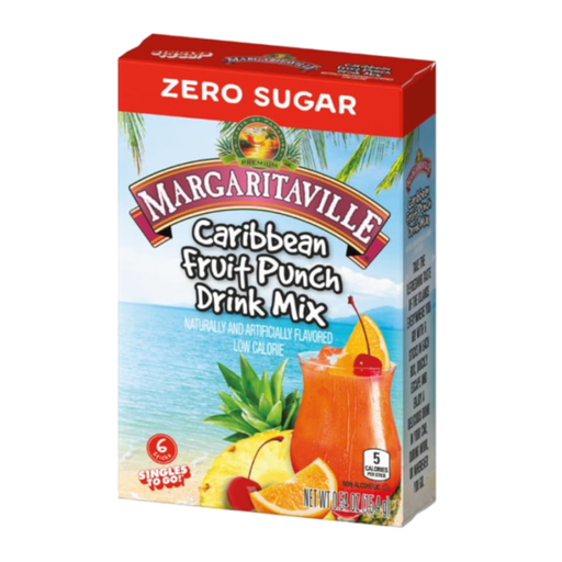 Margarita Ville Drink Mix Fruit punch Flavour Zero Sugar Sachets (6 Sticks) (12×15.4g)