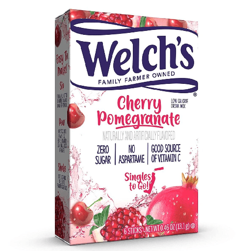 Welch’s Drink Mix Cherry Pomegranate Flavour Zero Sugar Sachets USA (6 Sticks) (12×13.1g)