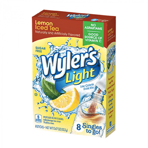 Wyler’s Light Drink Mix Lemon Iced Tea Flavour Zero Sugar Sachets USA (8 Sticks) (12×13.3g)
