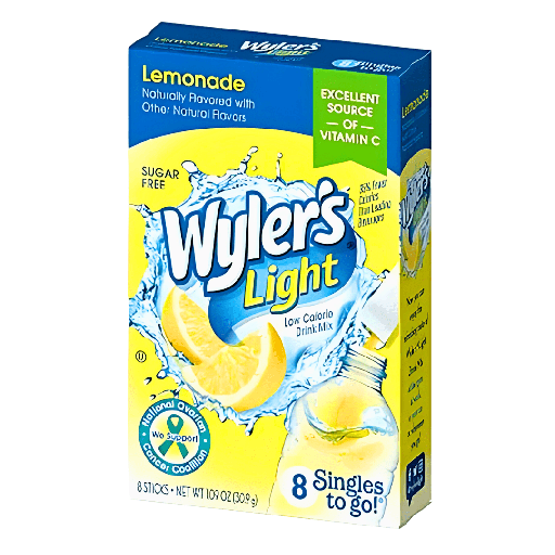 Wyler’s Light Drink Mix Lemonade Flavour Zero Sugar Sachets USA (8 Sticks) (12×30.9g)