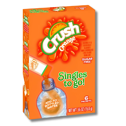 Crush Drink Mix Orange Flavour Zero Sugar Sachets USA (6 Sticks) (12×15.6g)