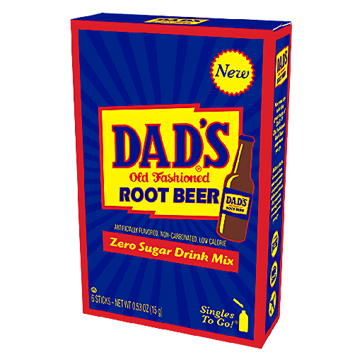 Dad’s Drink Mix Root Beer Flavour Zero Sugar Sachets USA (6 Sticks) (12x15g)