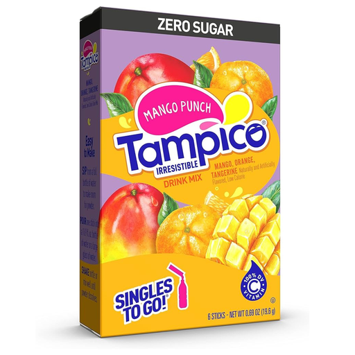 Tampico Drink Mix Mango Punch Flavour Zero Sugar Sachets USA (6 Sticks) (12×19.6g)
