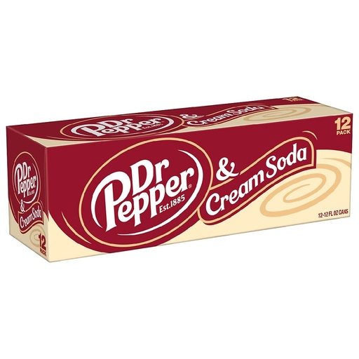 Dr Pepper Cream Soda USA 12oz (12x355ml)