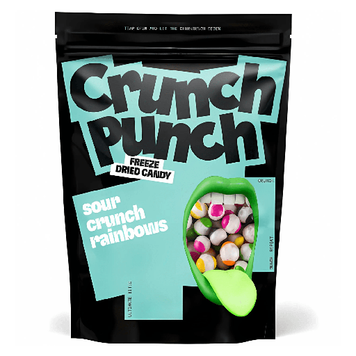 Crunch Punch Freeze Dry Candy Sour Crunch Rainbow Flavour (15x100g)