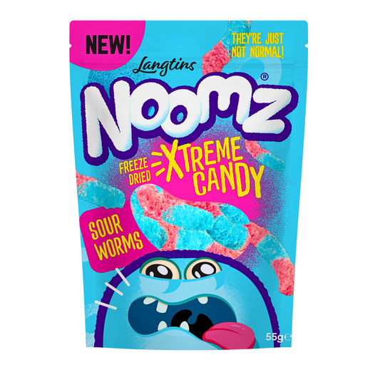 Noomz Freeze Dried Candy Sour Worms (12x55g)