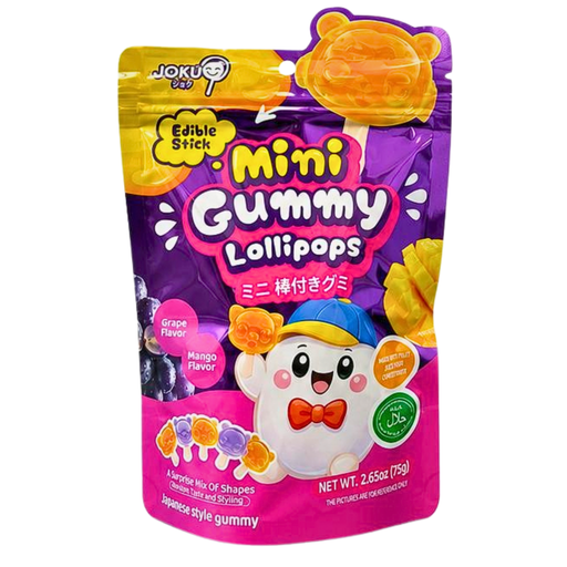 Joku Gummy Lollipos Grape & Mango Flavour (10x75g)