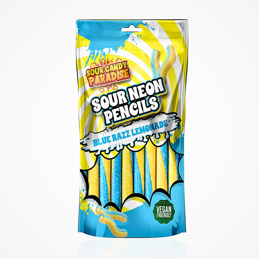 Sour Candy Paradise Neon Pencils Blue Razz Lemonade (12x130g)