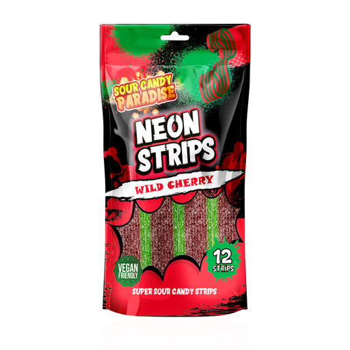 Sour Candy Paradise Neon Strips Wild Cherry (12x130g)