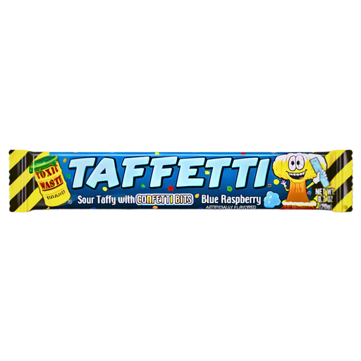Toxic Waste Taffetti Sour Taffy Blue Raspberry Flavour (24 x 20g)