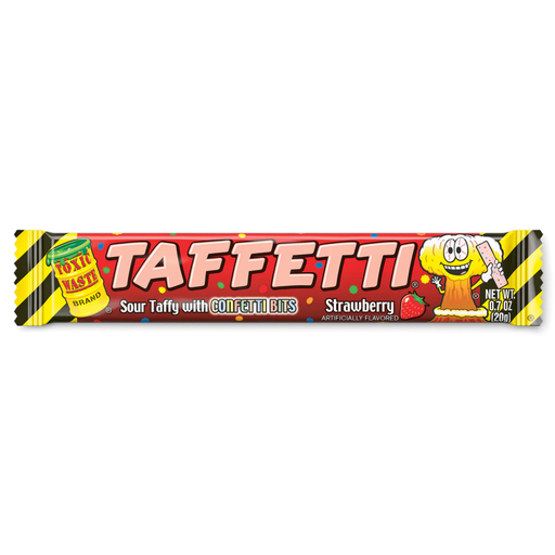 Toxic Waste Taffetti Sour Taffy Strawberry Flavour (24 x 20g)