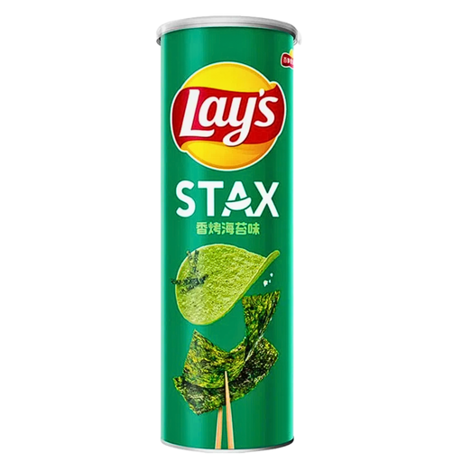 Lays Stax Workshop Seaweed Flake Grilled Seaweed Flavour Chinese (24x90g)