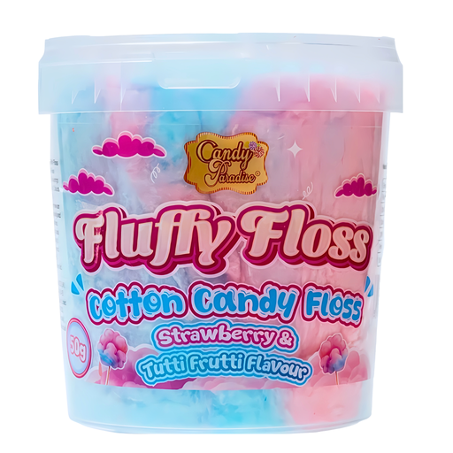 Candy Paradise Cotton Candy Fluffy Floss Tubs (6x50g)