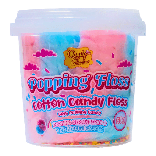 Candy Paradise Popping Cotton Candy Floss Tubs (6 x 50g)