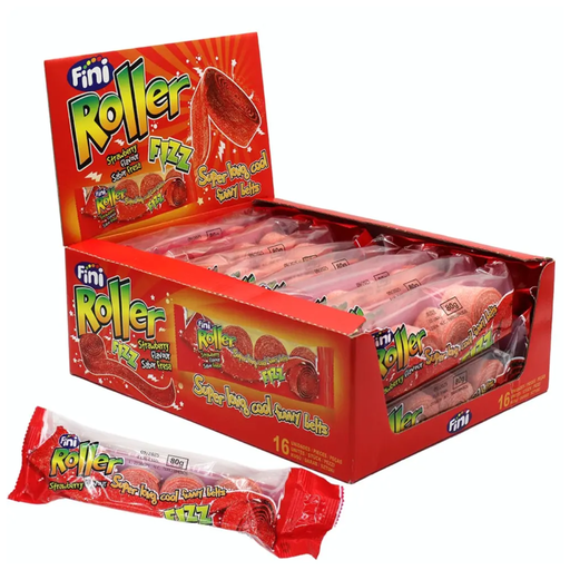 Fini Roller Fizz Strawberry Flavour (4 Pieces) (16 packs)