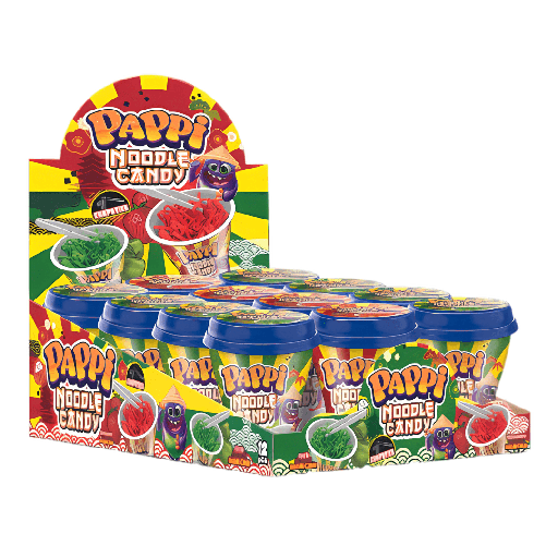 Pappi Noodle Candy Apple And Strawberry Flavour (12x60g)