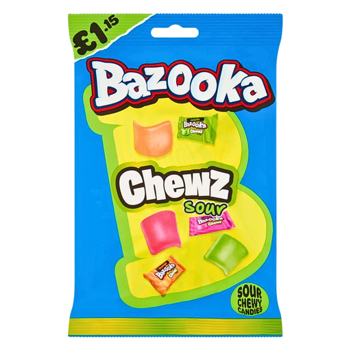 Bazooka Chews Sour bags PM£1.15(12 x 120g)