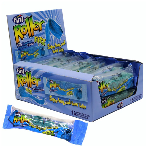 Fini Roller Fizz Raspberry Flavour (4 Pieces) (16 packs)