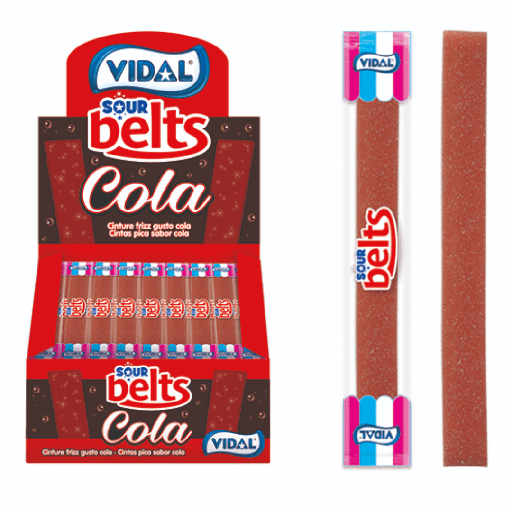 Vidal Sour Belts Cola Flavour (150x9g)