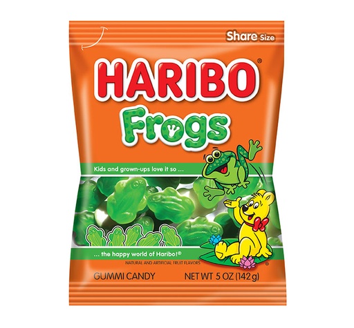Haribo Frogs Peg Bag USA 5oz (12×142g)