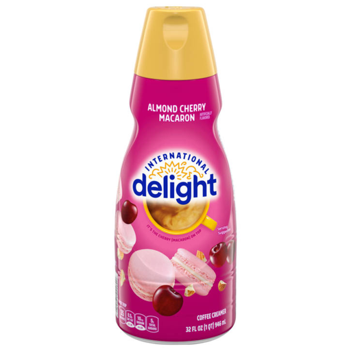 International Delight Creamer Almond Cherry Macaron Flavour USA (6 x 946ml)
