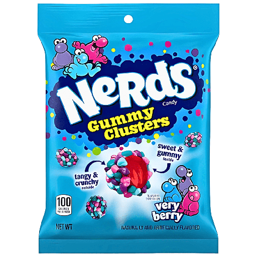 Nerds Gummy Cluster Very Berry Peg Bag(12x85g)